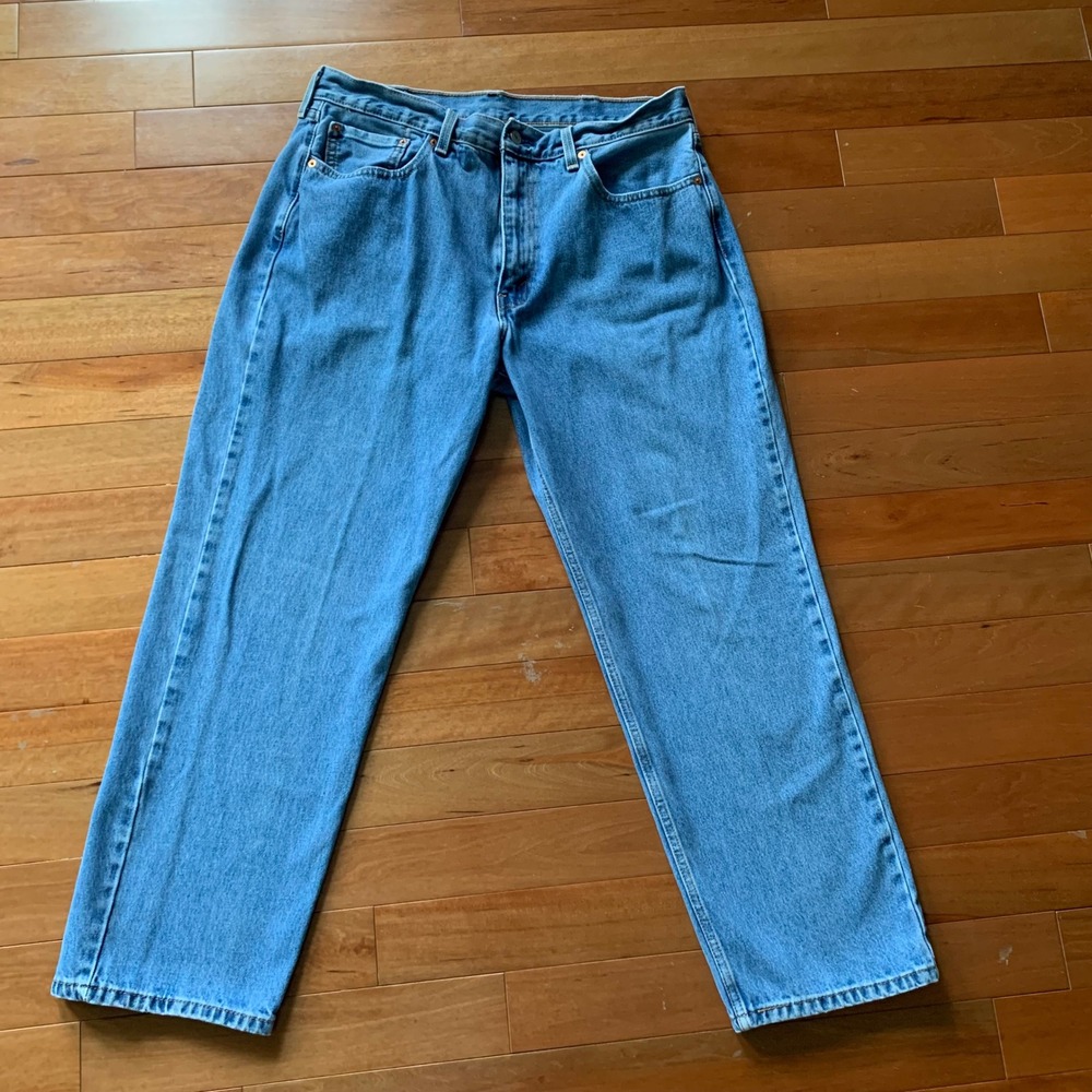 Levi's 550 Mens Jeans 38x32 Blue Relaxed Fit Tapered Leg Denim